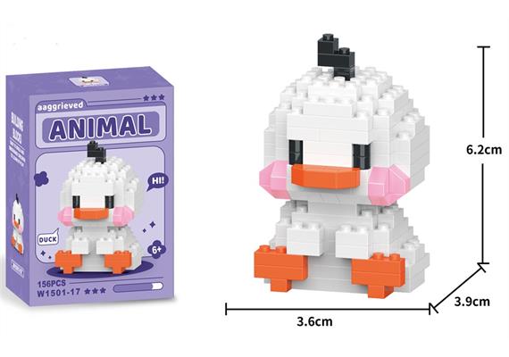 Mini Klemmbausteine Set Ente, 156 Teile