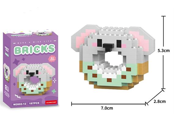 Mini Klemmbausteine Set Koala, 187 Teile