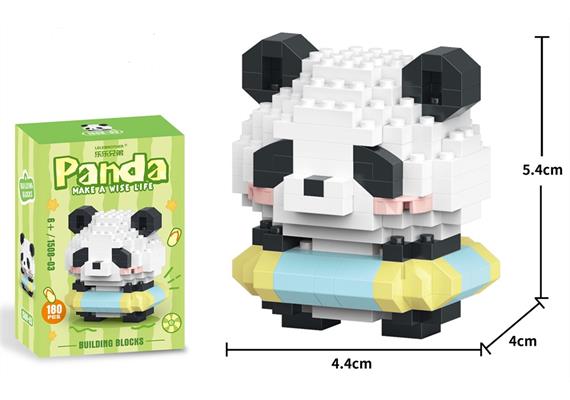 Mini Klemmbausteine Set Panda, 180 Teile