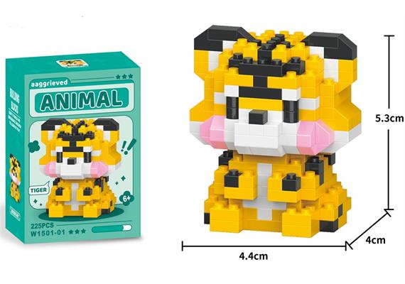 Mini Klemmbausteine Set Tiger, 225 Teile