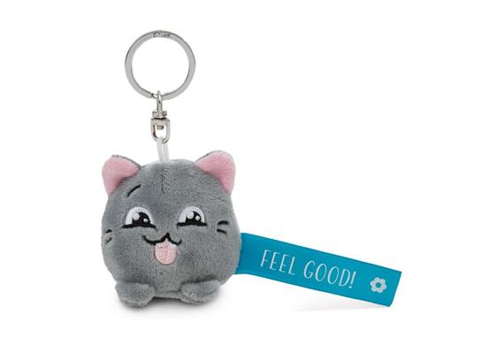 Nici Schlüsselanhänger Katze Feel Good! blau 5 cm
