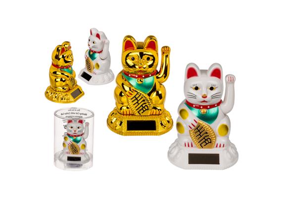 Ootb - Winkekatze, mit Solarzelle, ca. 8 cm assortiert