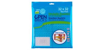 Open Bricks Bauplatte transparent 2 Stück 32 x 32