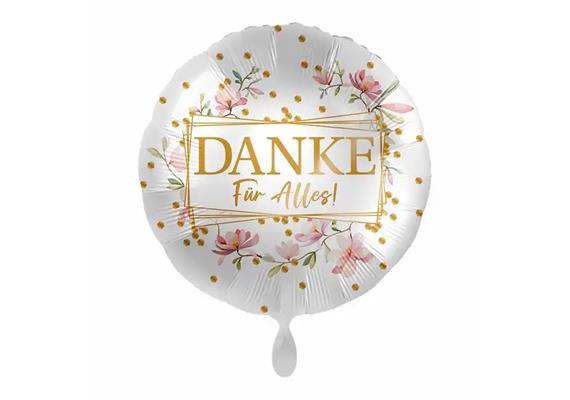 Premioloon Folienballon "Danke für Alles" mit Blüten