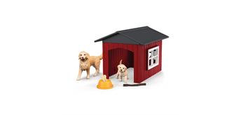 schleich® Farm World 42722 Hundehütte mit Goldenretrievern
