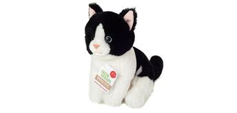Teddy Hermann 91843 Katze sitzend schwarz-weiss 20 cm