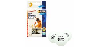 Tischtennisbälle Turnierball 3-Stern weiss Ø 40 mm 6 Stück