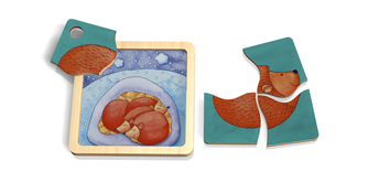 Weizenkorn Minipuzzle Igel