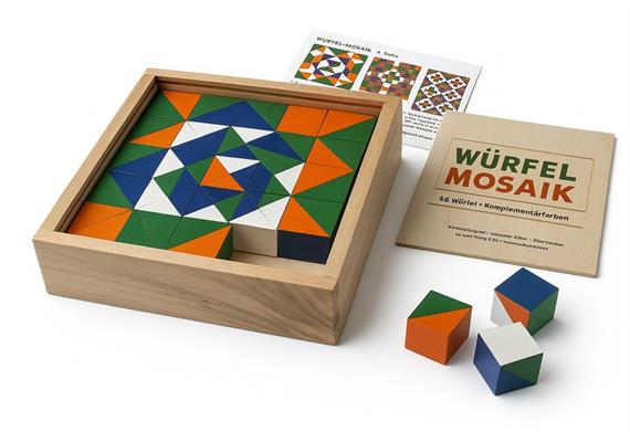 Würfelmosaik, 36 Würfel Komplementärfarben/Art. 524